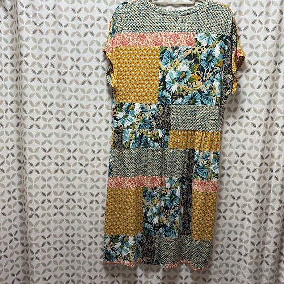 Johnny Was PAISLEY BLOCK RELAXED T‑SHIRT DRESS Size L NWT - Picture 6 of 9